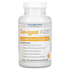 Arthur Andrew Medical, Devigest ADS, усовершенствованное средство для поддержки пищеварения, 400 мг, 180 капсул