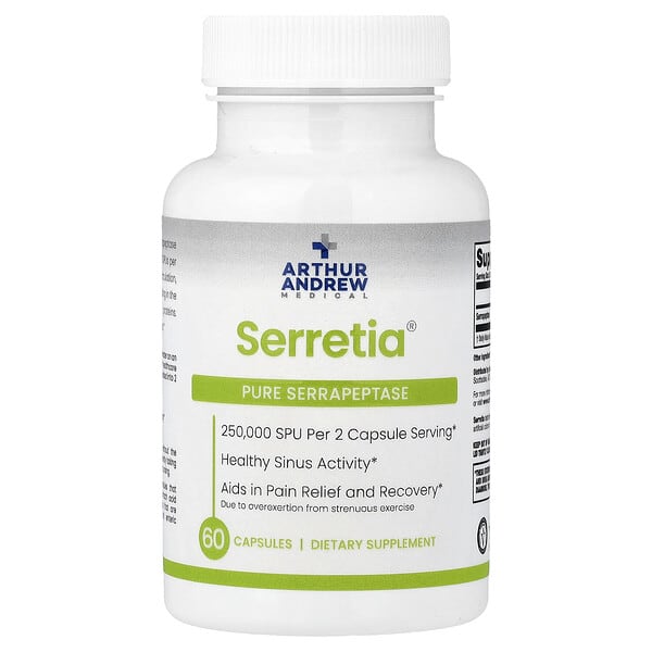 Serretia®, 60 Capsules (125,000 SPU per Capsule)