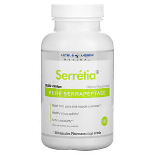 Arthur Andrew Medical, Serretia，全舍雷肽酶，500 毫克，180 粒