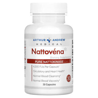 Arthur Andrew Medical, Nattovena，全 纳豆激酶，200 毫克，30 粒胶囊