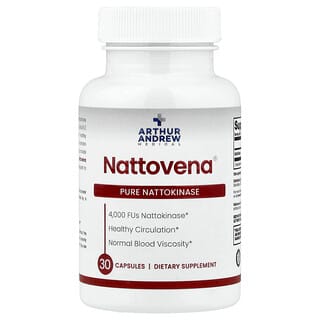 Arthur Andrew Medical, Nattovena, nattokinase pura, 200 mg, 30 cápsulas