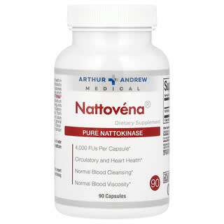 Arthur Andrew Medical, Nattovena, Nattokinase Pura, 200 mg, 90 Cápsulas