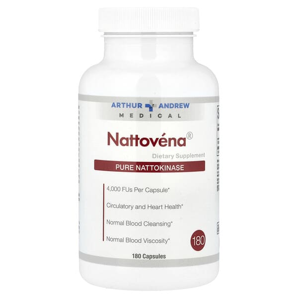 Arthur Andrew Medical, Nattovéna®，全納豆激酶，4000 FU，180 粒膠囊