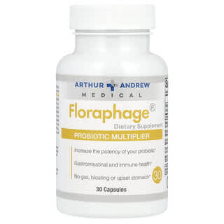 Arthur Andrew Medical, Floraphage, мультипликатор пробиотиков, 30 капсул