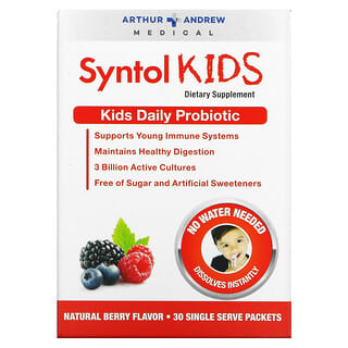 Arthur Andrew Medical, Syntol Kids, Probiótico Diário Infantil, Sabor Natural de Frutas Vermelhas, 30 pacotes de porção única