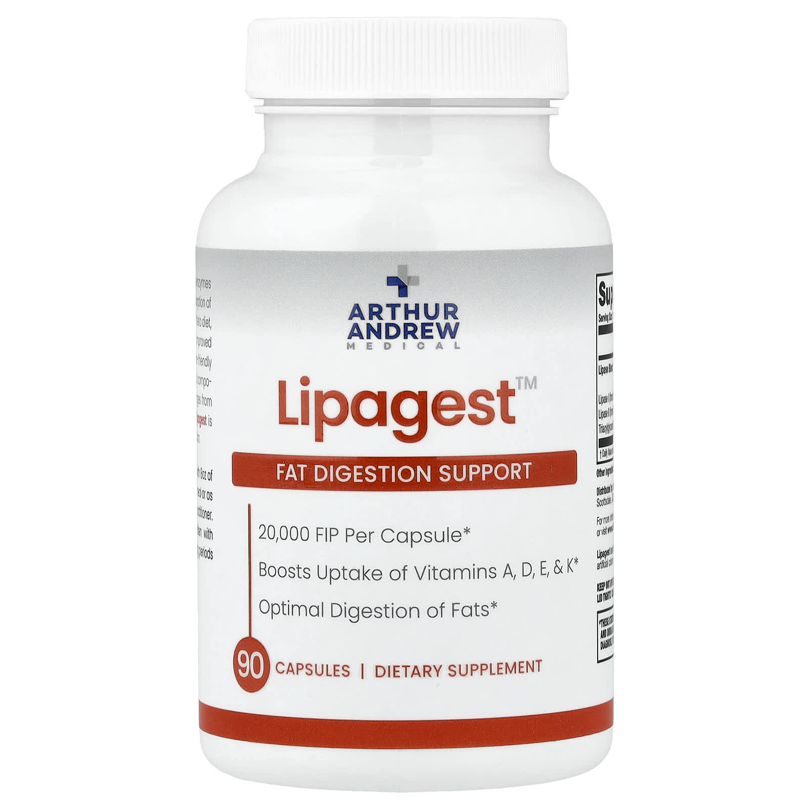 Arthur Andrew Medical Lipagest, Fat Digestion Support – 90 gélules de Arthur Andrew Medical