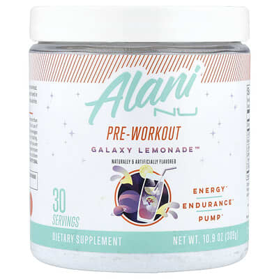 Alani Nu, Pre-Workout, Galaxy Lemonade™, 10.9 oz (309 g)