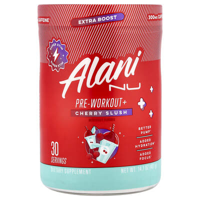 Alani Nu, Pre-Workout+, Berry Puree, 14.1 oz (401 g)