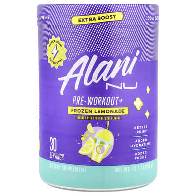 Alani Nu, Pre-Workout+, Frozen Lemonade, 13.7 oz (388 g)