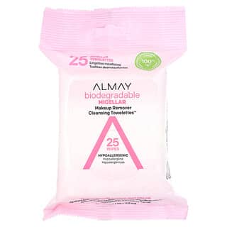 Almay, Makeup Remover Cleansing Towelettes, With Micellar , 25 Wipes