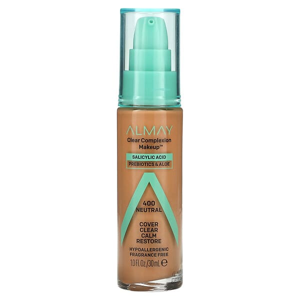 Almay, 맑은 컴플렉션 메이크업, 400 뉴트럴, 30ml(1fl oz)