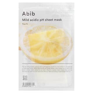 Abib, Masque de beauté au pH légèrement acide, Yuja Fit, 1 masque en tissu, 30 ml