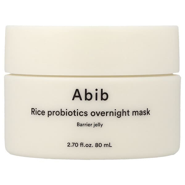Abib, mască de frumusețe pentru noapte cu probiotice din orez, jeleu de protecție, 80 ml;