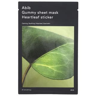 Abib, Maska upiększająca z gumy, naklejka w kształcie liścia sercowego, 1 kartka, 27 ml
