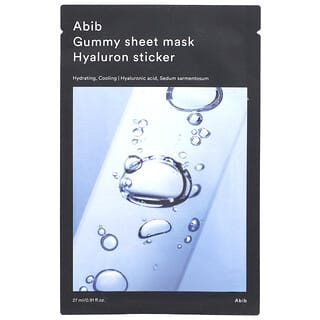 Abib, Gummy Beauty Sheet Mask, Beauty-Tuchmaske mit Hyaluron-Sticker, 1 Tuchmaske, 27 ml (0,91 fl. oz.)