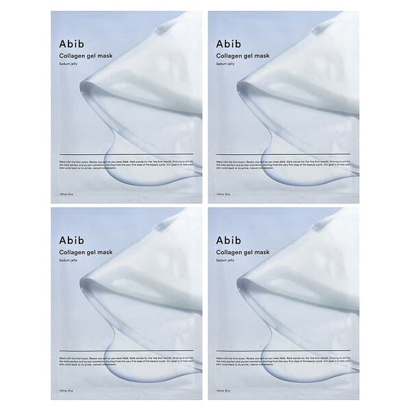 Abib, 콜라겐 젤 뷰티 마스크, 세덤 젤리, 4매, 각 35g(1.23oz)