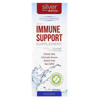 American Biotech Labs, Silver Biotics®, Daily Immune Support Supplement with SilverSol Technology®, 50 mcg, 16 fl oz (473 ml)