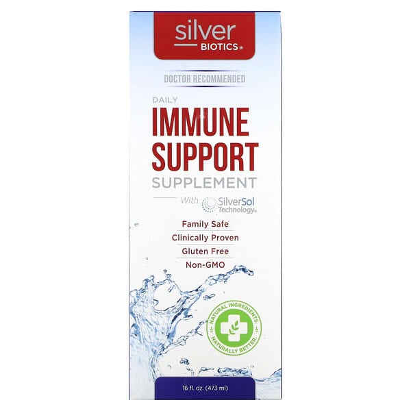 American Biotech Labs, Silver Biotics, Daily Immune Support Supplement with SilverSol Technology, 16 fl oz (473 ml)