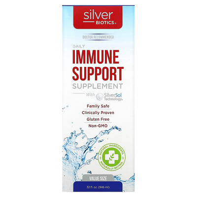 American Biotech Labs, Silver Biotics, Daily Immune Support Supplement with SilverSol Technology, 32 fl oz (946 ml)