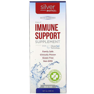 American Biotech Labs, Silver Biotics, Daily Immune Support Supplement with SilverSol Technology, 32 fl oz (946 ml)