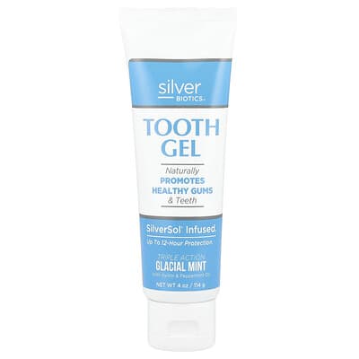American Biotech Labs, Silver Biotics®, Tooth Gel, Glacial Mint, 4 oz (113 g)