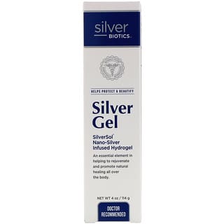 American Biotech Labs, Silver Biotics, Gel de plata, Hidrogel infundido con nanoplata de SliverSol, 114 g (4 oz. Líq.)
