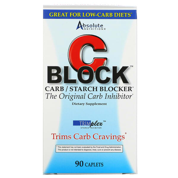 Absolute Nutrition, CBlock, Carb/Starch Blocker, 90 Caplets
