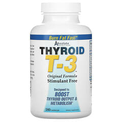 Absolute Nutrition‏, Thyroid T-3, נוסחה מקורית, 180 כמוסות