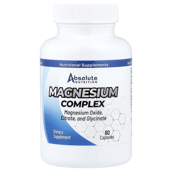 Absolute Nutrition, 마그네슘 복합체, 캡슐 60정(캡슐 1정당 250mg)