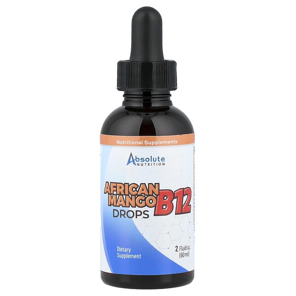 Absolute Nutrition, 아프리카 망고 B12 드롭, 60ml(2fl oz)