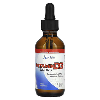 Absolute Nutrition, Vitamin D3 Drops, 5000 IU, 2 fl oz (60 ml)