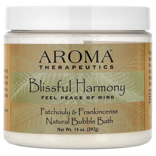 Abra Therapeutics, 천연 거품 목욕제, 행복한 하모니, 파출리 & 유향, 14 oz (397 g)