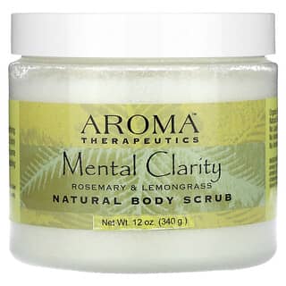 Abra Therapeutics, Natural Body Scrub, Mental Clarity, Rosemary & Lemongrass, 12 oz (340 g)