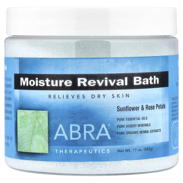 Abra Therapeutics, Moisture Revival Bath, 해바라기 & 장미 꽃잎, 482g(17oz)