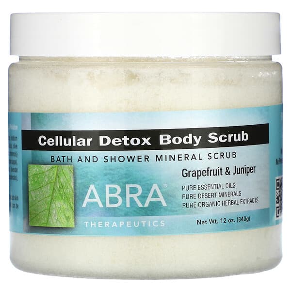 Abracadabra, Abra Therapeutics, Cellular Detox Body Scrub, Grapefruit und Wacholder, 340 g (12 oz.)