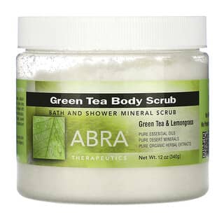 Abra Therapeutics, Esfoliação Corporal de Chá Verde, Chá Verde e cidreira, 10 oz (283 g)