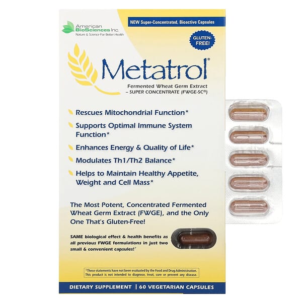 Metatrol®, Fermented Wheat Germ Extract, 60 Vegetarian Capsules
