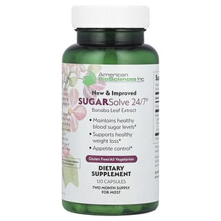 American Biosciences‏, SUGARSolve 24/7®, 120 Capsules