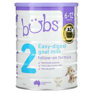 Aussie Bubs, Formule de suite au lait de chèvre facile à digérer, 6-12 mois, 800 g