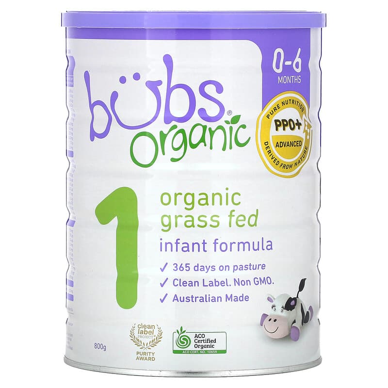 Organic Grass Fed Infant Formula, 0-6 Months, 800 g