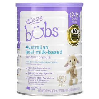 Aussie Bubs, Mieszanka recepturowa dla małych dzieci na bazie australijskiego mleka koziego, 12–36 miesięcy, 1,76 funta (800 g)