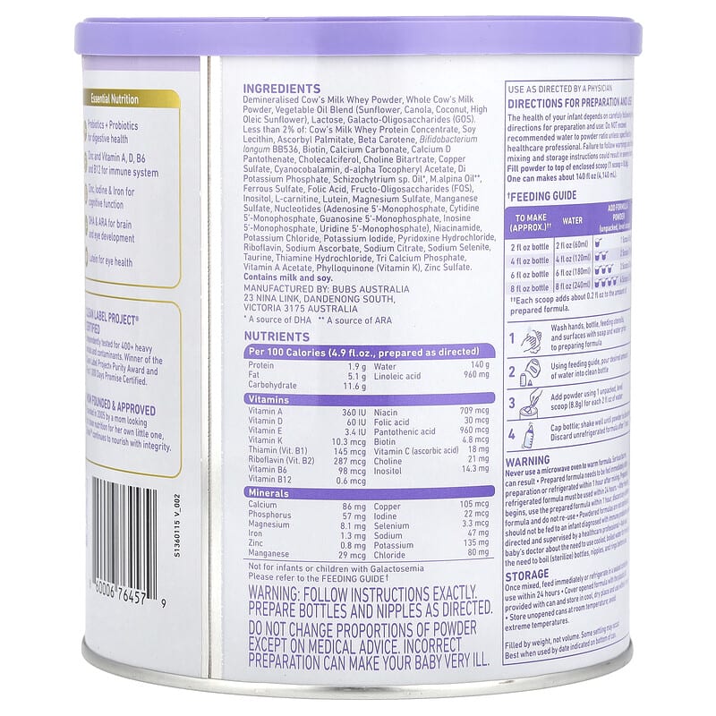 Essential, Infant Formula with Iron, Cow Milk-Based Powder, 0-12