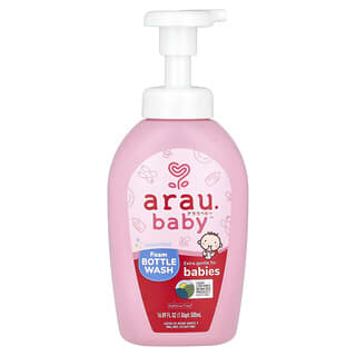 arau.baby‏, زجاجة غسيل رغوية ، بدون رائحة ، 16.09 أونصة سائلة (500 مل)