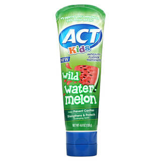 Act, معجون أسنان مضاد لتجويف الأسنان بالفلورايد للأطفال ، بنكهة البطيخ البري ، 4.6 أونصة (130 جم)