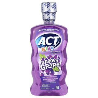 Act, 어린이용, 충치 예방 불소 구강청결제, 그루비 그레이프, 500ml (16.9 fl oz)