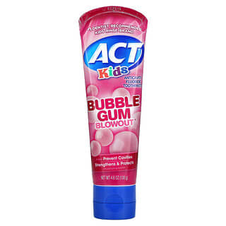 Act, معجون أسنان بالفلورايد للأطفال، استخدام شبيه بالعلك المنفوخ، 4.6 أوقية (130 جم)