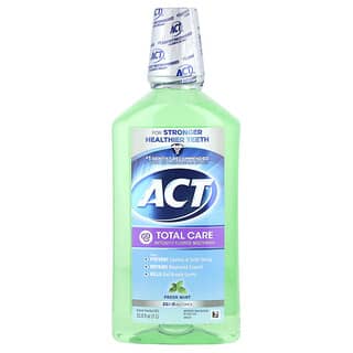 Act, Fluoridová ústní voda Total Care, bez alkoholu, čerstvá máta, 33,8 fl oz (1 l)