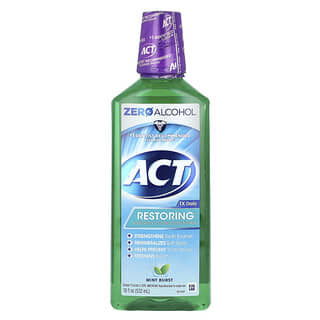 Act, Restoring Anticavity Fluoride Mouthwash, Alcohol Free, Mint Burst, 18 fl oz (532 ml)