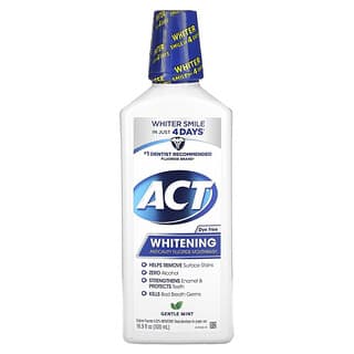 Act, Whitening Anticavity Fluoride Mouthwash, Alcohol Free, Gentle Mint, 16.9 fl oz (500 ml)