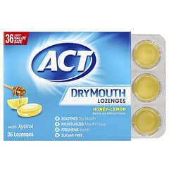 aod9604 lozenges Dry Mouth with Xylitol, Honey-Lemon, 36 Lozenges Vitamin B